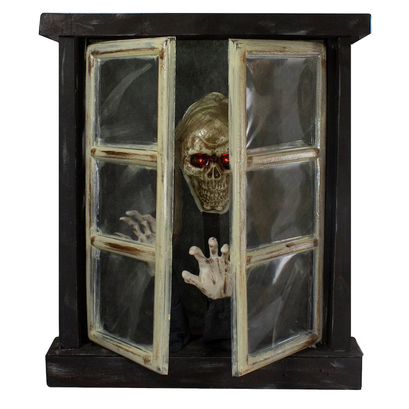29" Lighted and Animated Opening Window Halloween Decoration