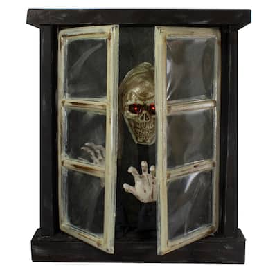 29" Lighted and Animated Opening Window Halloween Decoration