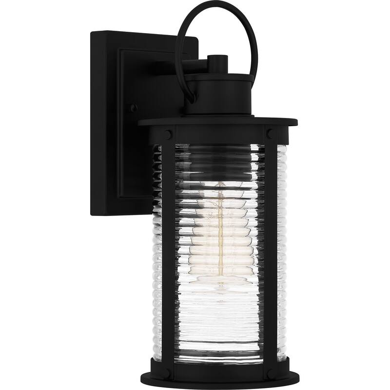 Matte Black One Light Outdoor Wall Mount from the Tilmore Collection - Matte Black