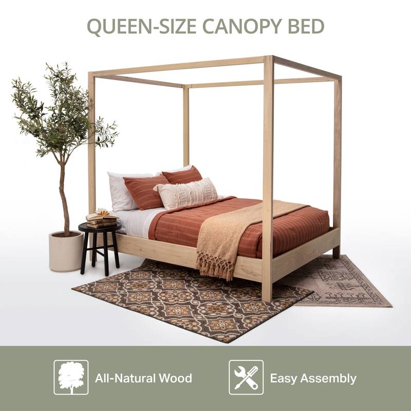 Modern Platform Bed - Solid Wood Bed Frame - Twin, Full, Queen, King Sizes