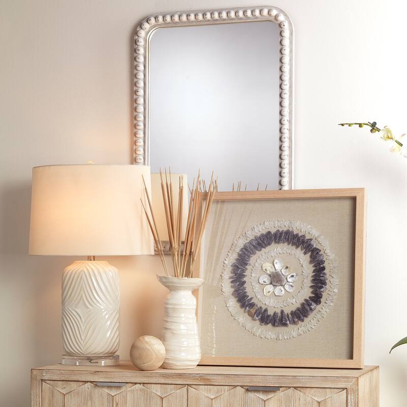 Alden Décor Claire Beaded Mirror