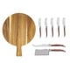 preview thumbnail 2 of 2, French Home Laguiole Cheese Knives and Spreaders with Pakkawood Handles and Serving Board