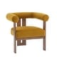 preview thumbnail 6 of 24, Gilbert Modern Upholstered Round Arm Accent Chair by Christopher Knight Home