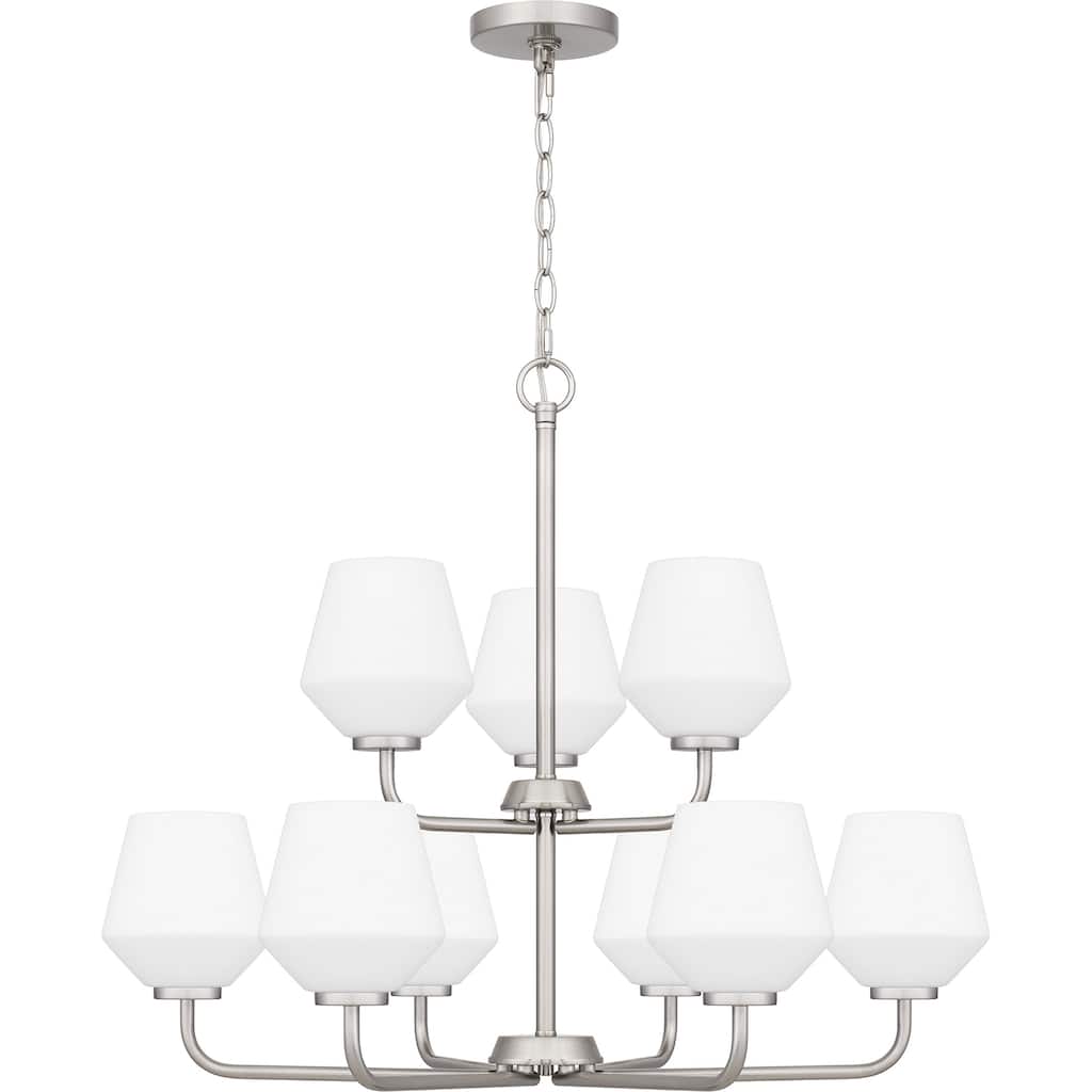 Nielson 9-Light Brushed Nickel Chandelier