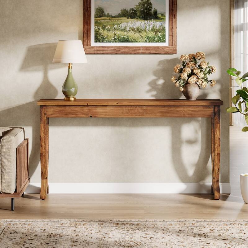63-Inch Console Table, Farmhouse Entryway Table, Long Sofa Table