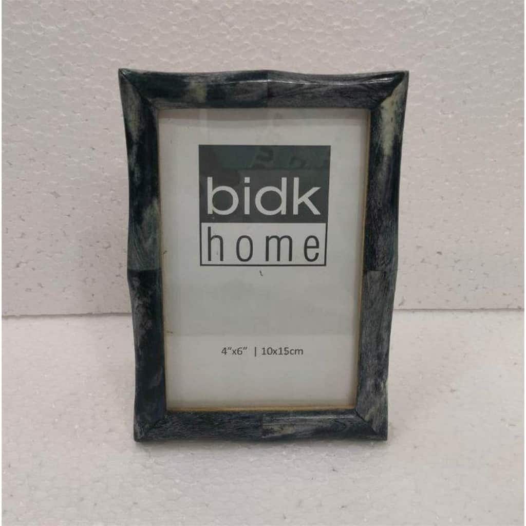 Bamboo Tile Shape Picture Frame - for 4" x 6" Photo - Gray