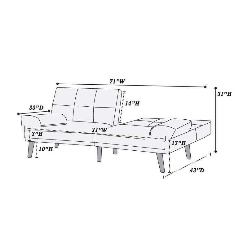 1pc Adjustable Tufted Mustard Sofa with Plywood and Solid Wood Legs for Living Room