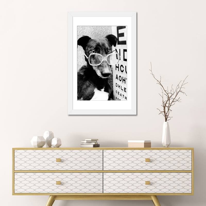 iCanvas "Greyhound Wearing Glasses February 1987" by Rue Des Archives