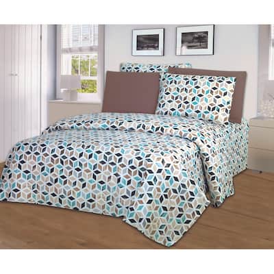 Garden City 1800 Aiden Print Sheets Set with Bonus Pillowcases