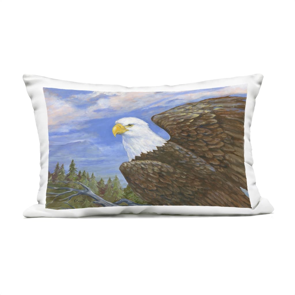 Stupell Eagle Overlook from Tree Top Printed Outdoor Throw Pillow Design by Paul Brent