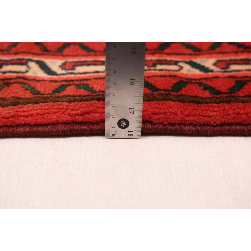 ECARPETGALLERY Hand-knotted Andelz Red Wool Rug - 2'9 x 9'3