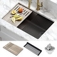 preview thumbnail 65 of 122, KRAUS Bellucci Workstation Undermount Granite Composite Kitchen Sink
