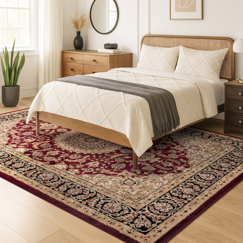 World Rug Gallery Traditional Oriental Medallion Area Rug