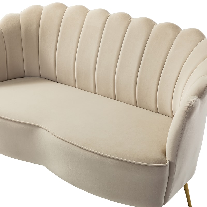Xabier 52''Loveseat with Flower Shaped Back Design