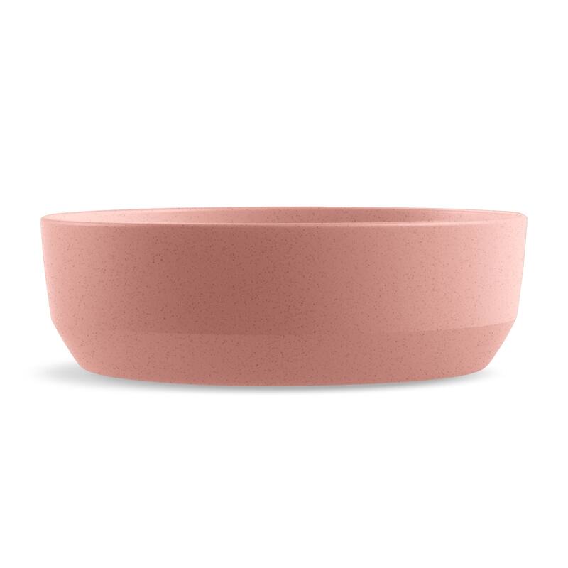 Abode Homewares Bevel Wheat Straw Pet Bowl - Set of 2 - Medium - Pink