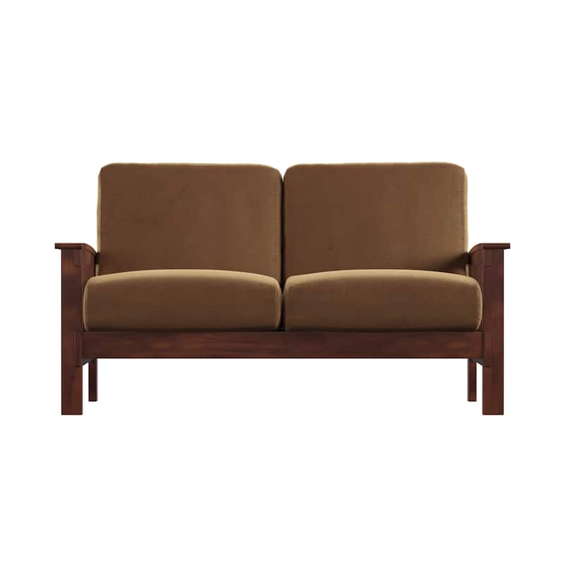 Hills Mission-Style Oak Loveseat by iNSPIRE Q Classic