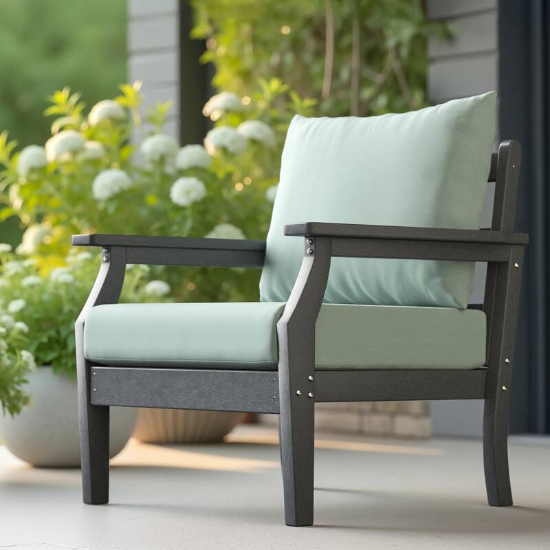 Kamas Outdoor Patio Club Chair - Charcoal Frame