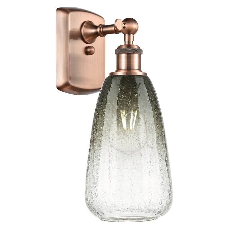 Innovations Lighting 516-1W-14-6 Brookhaven Almond Sconce Brookhaven - Antique Copper / Slate