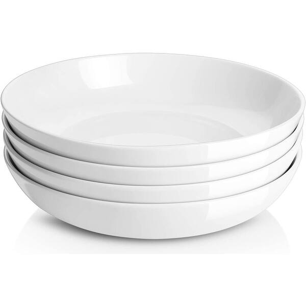 Soup Bowls 48 Ounces Large Pasta Serving Porcelain Salad Cereal White set of 4 Soup Bowls 48 Ounces Large Pasta Serving Porcelain Salad Cereal White set of 4