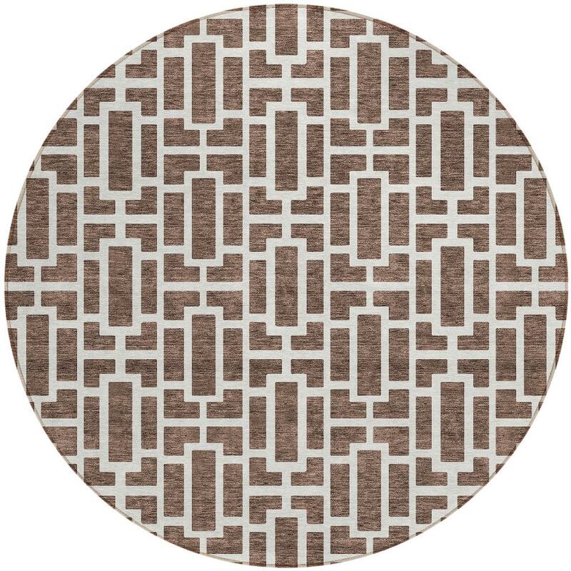 HomeRoots Geometric Transitional Rectangle Outdoor Rug