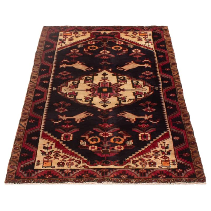ECARPETGALLERY Hand-knotted Andelz Navy Wool Rug - 3'11 x 6'9