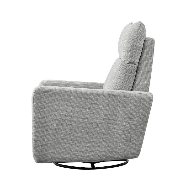 Olmas 33.5"W Power Swivel Glider Recliner with USB Charger