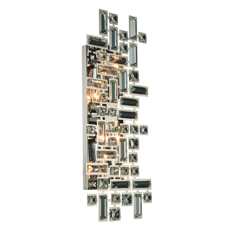 Picasso 4-Light 22 in. Chrome Wall Sconce with Royal Cut Crystals - chrome (royal cut crystals) - chrome (royal cut crystals) - chrome (royal cut crystals)