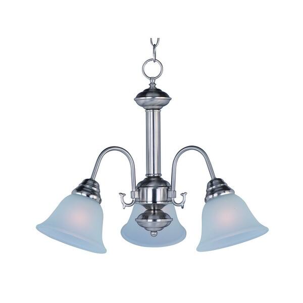 slide 1 of 1, Maxim Lighting Malaga 3-light Chrome Chandelier - satin nickel