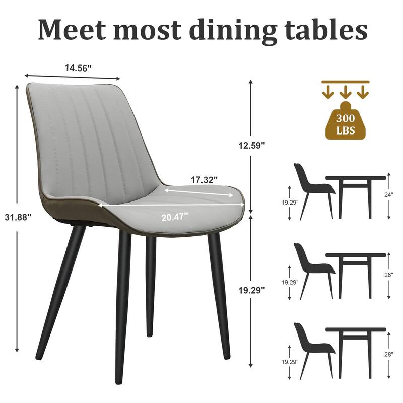 Upholstered Armless Chair Set of 4 Dining Chair Side Chair Office Chair Lounge Chair Reception Chair