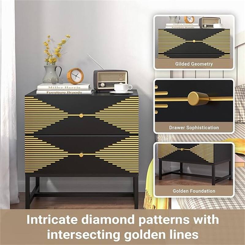 Night Stands with 2 Drawers 23 inches
