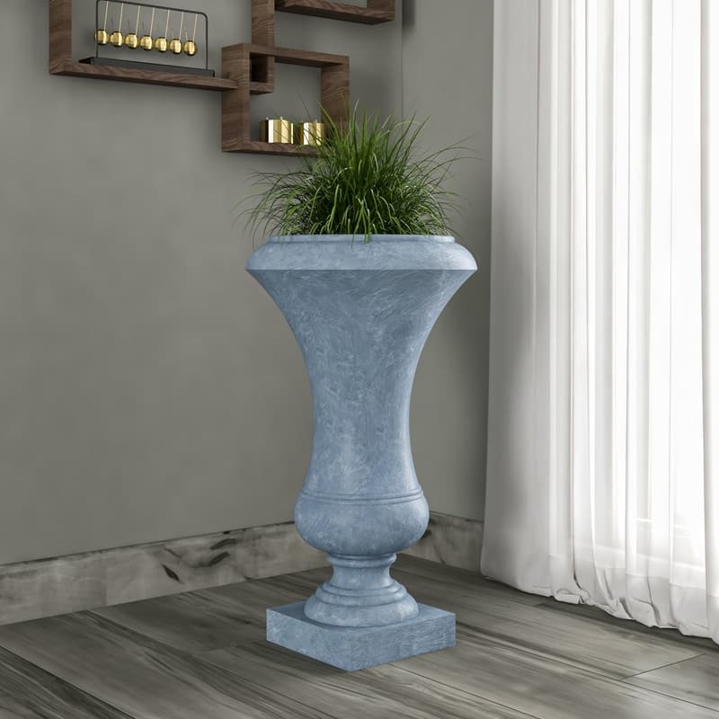 Daisy Modern Stylish Fiberstone and MgO Clay Floor Planter with Drainage Holes for Indoor Outdoor Home Yard Patio Decor