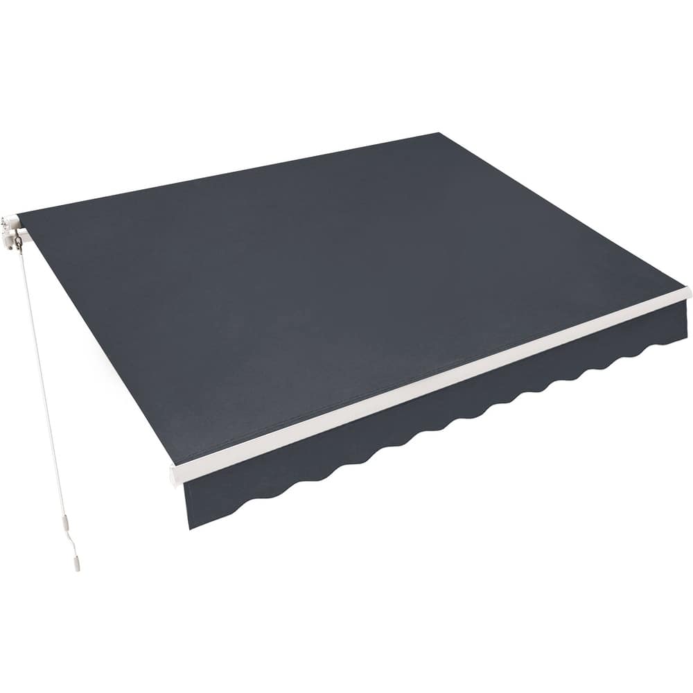 MCombo13x8Feet Manual Retractable Patio Door Window Awning Sunshade Shelter Outdoor Canopy