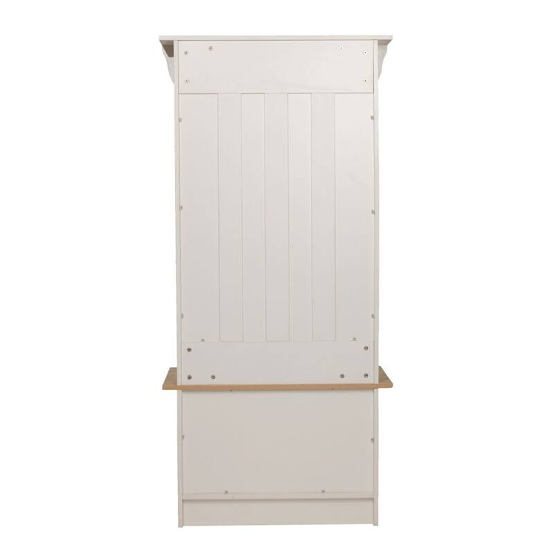 Hall Tree with Divided Cubby Bench Storage and 3 Coat Hooks - Bed Bath ...