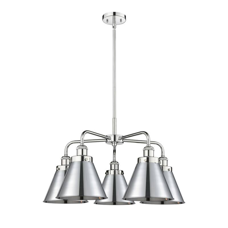 Innovations Lighting Ballston Urban - 5 Light 26" Stem Hung Chandelier - Polished Chrome