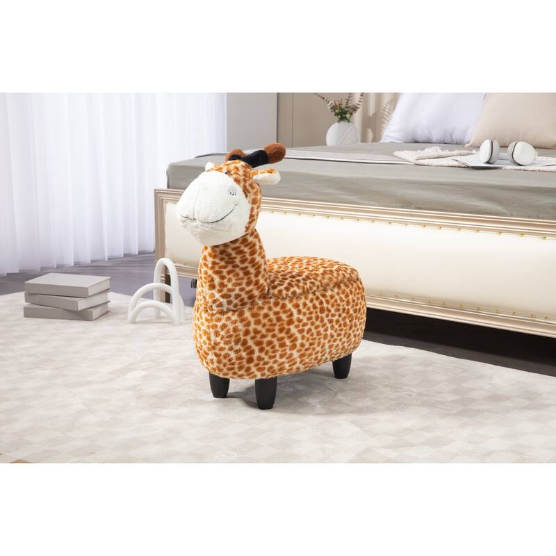 Giraffe Animal Storage Kids Ottoman Stool