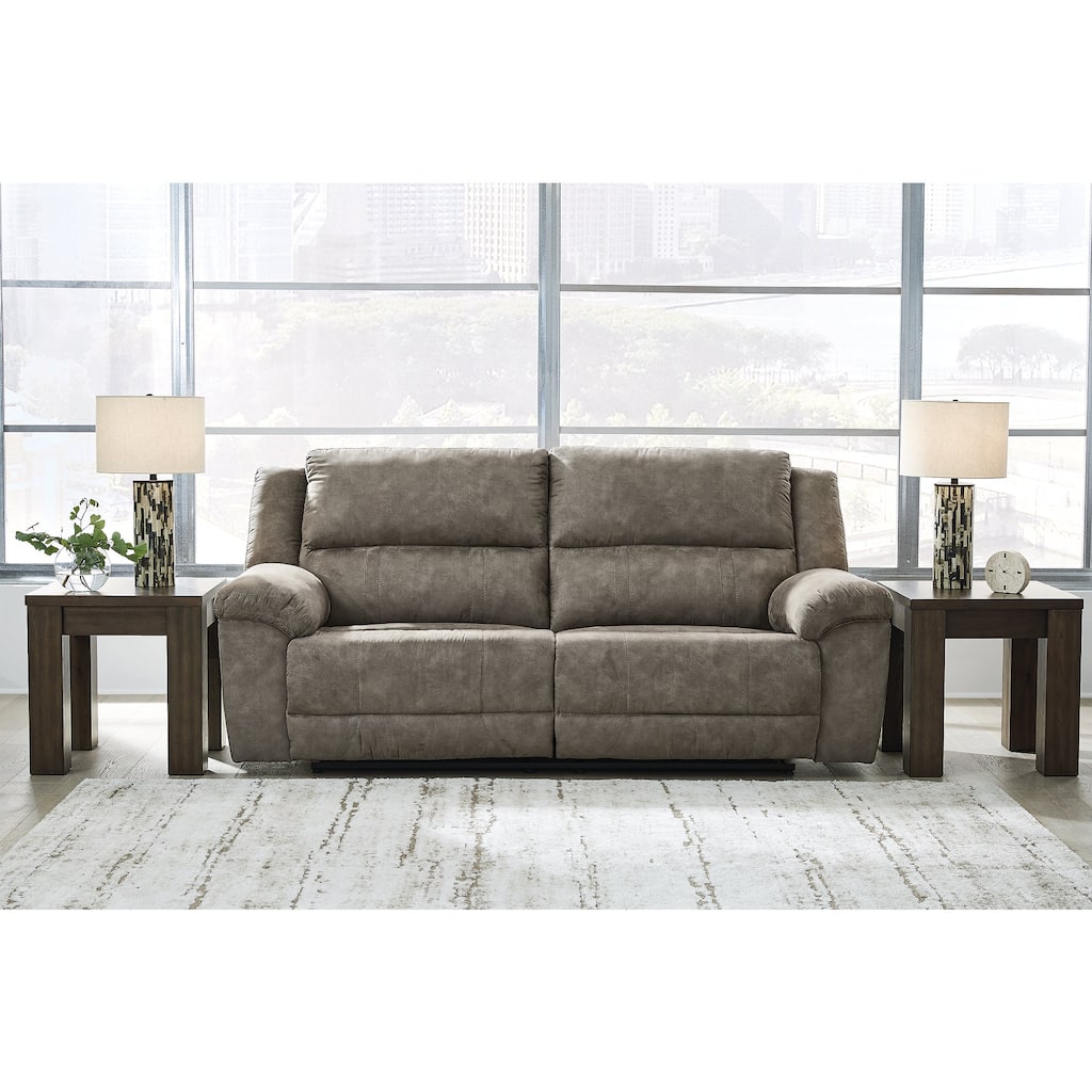 Signature Design by Ashley Laresview Gray Reclining Sofa - 92" W x 42" D x 43" H