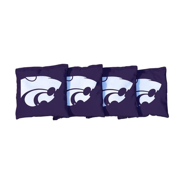 slide 2 of 3, Kansas State Black Cornhole Bags All-Weather Resin Filled