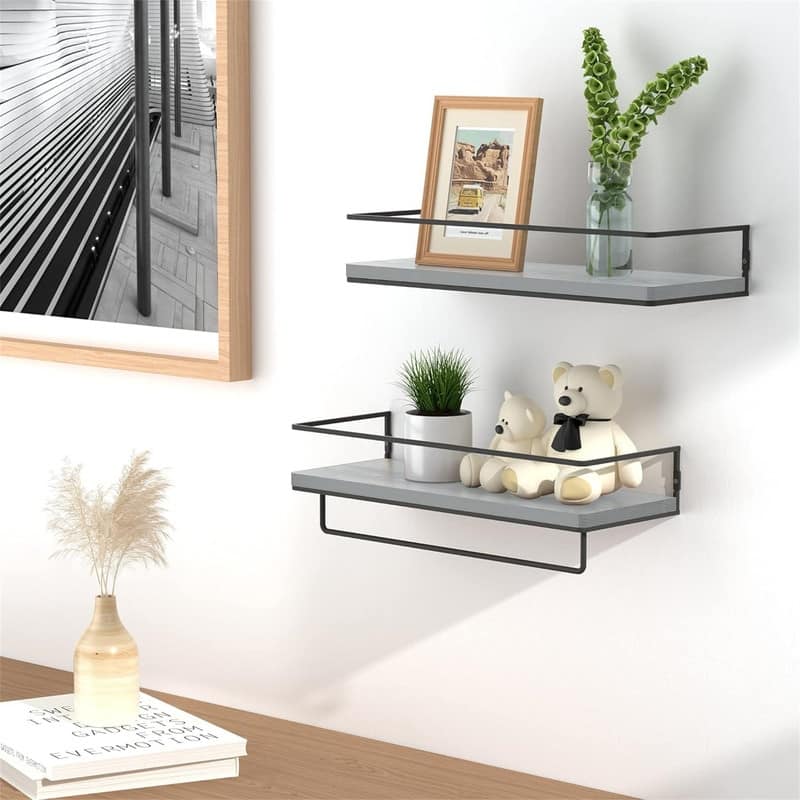 Floating Shelves for Wall Set of 2 - 5.7"D x 15.7"W x 1.7"H