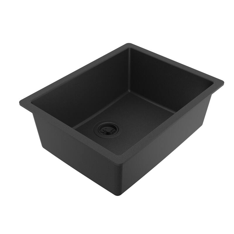 Karran Undermount 24.38 in Single Bowl Quartz Kitchen Sink