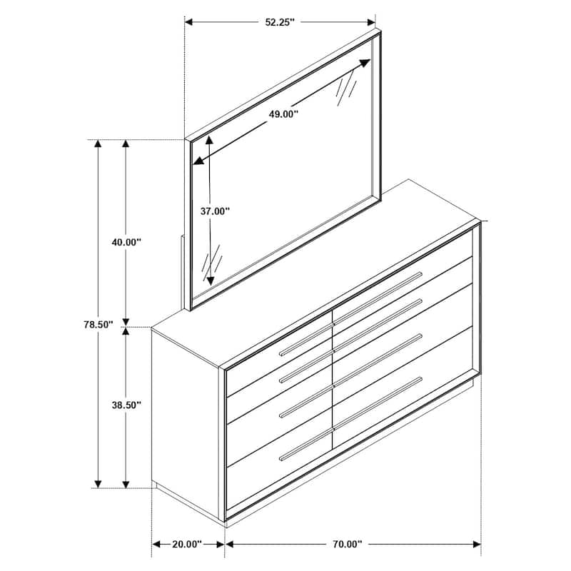 Durango 8-drawer Dresser Smoked Peppercorn