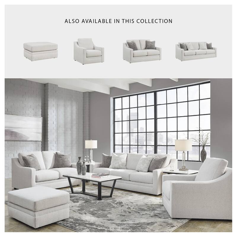 Signature Design by Ashley Maitelynn White Ottoman