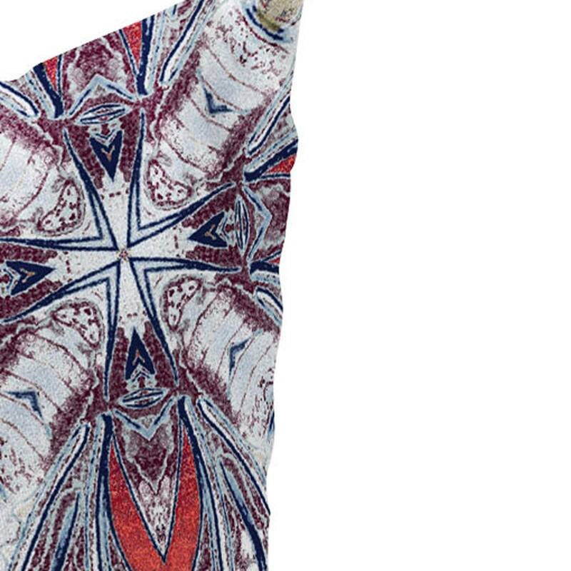 HomeRoots Set of Two 16" X 16" Blue and Gray Blown Seam Floral Indoor Outdoor Throw Pillow - 16.00' X '16.00' X '5.00