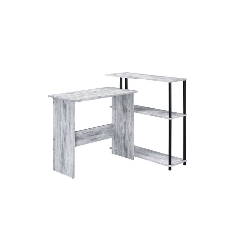 Levi Antique White & Black Finish Writing Desk