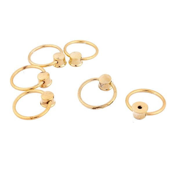 Home Office Metal Retro Style Drawer Dresser Pull Handle Grip Knob Gold Tone 6pcs