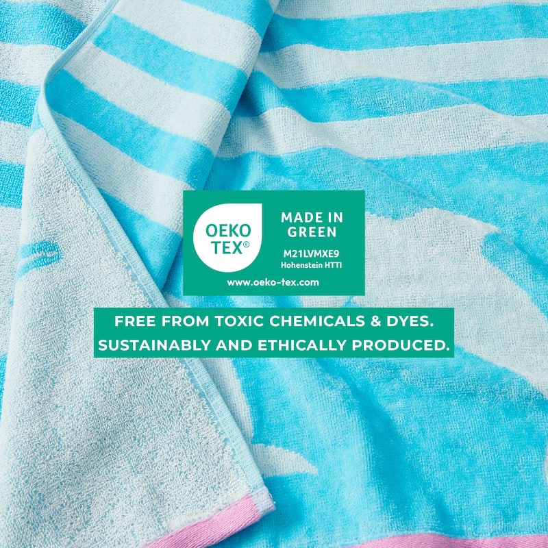 Linery & Co. 100% Cotton Jacquard 2 Pack Summer Beach Towels