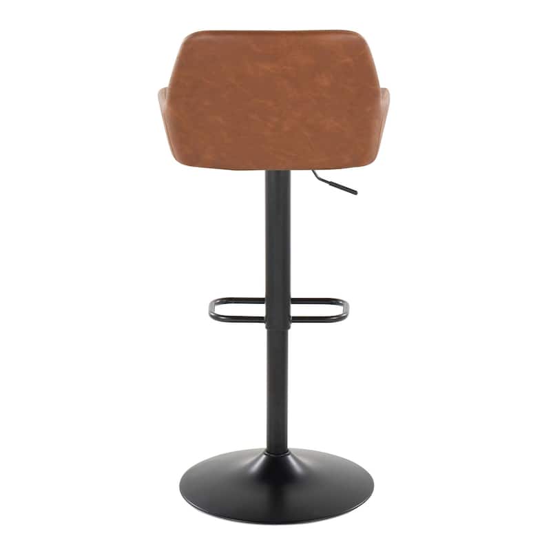 Porch & Den Galotti Adjustable Bar Stool with Rounded Rectangle Footrest (Set of 2)