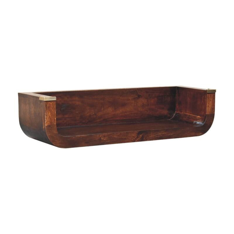 Artisan Furniture Solid Wood Indira California Walnut Floating Console Table