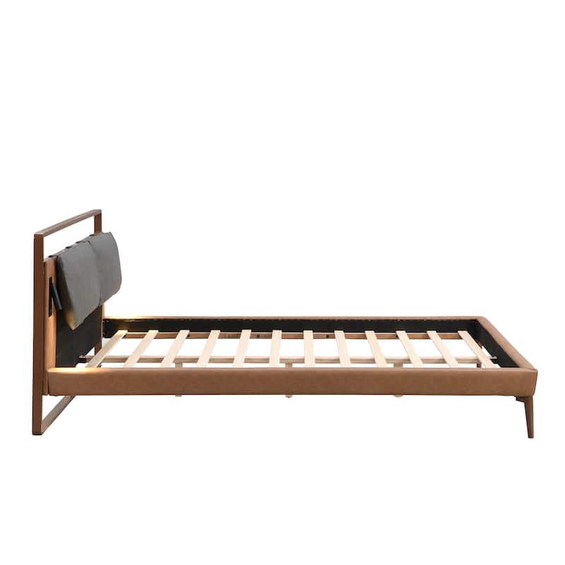 Christopher Knight Home -Barnett Leather Bed with LED Night Lights