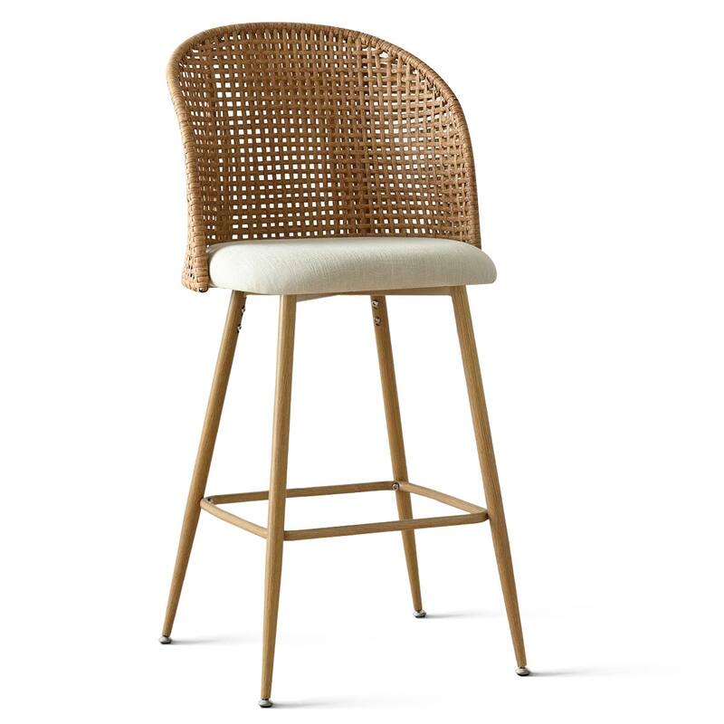 29" Upholstered Arm Height Bar Stools (Set of 2)