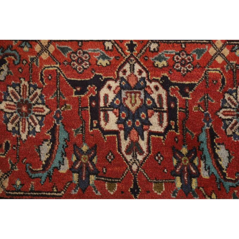 Vegetable Dye Tabriz Persian Vintage Rug Handmade Wool Carpet - 9'11" x 13'1"